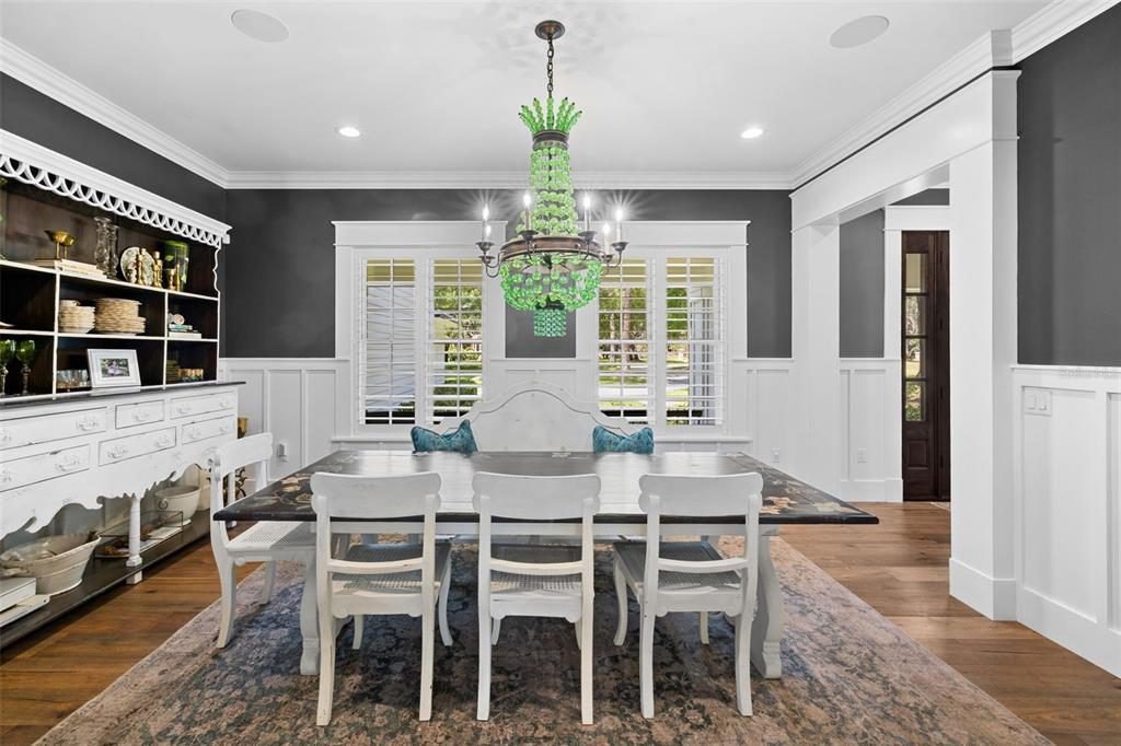 Charcoal Walls and Green Glass