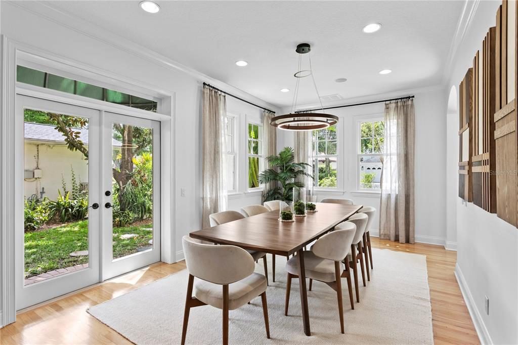 Bright White Garden Entry