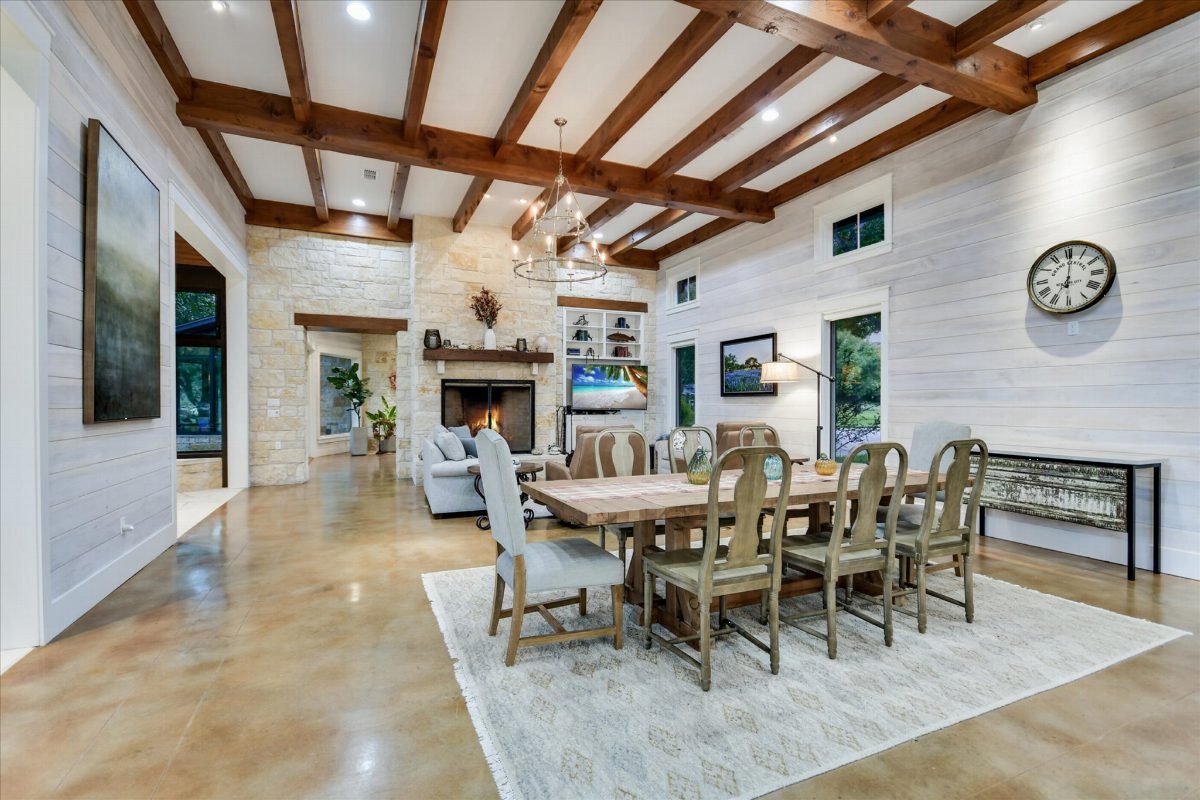 Shiplap Walls and Rustic Beams