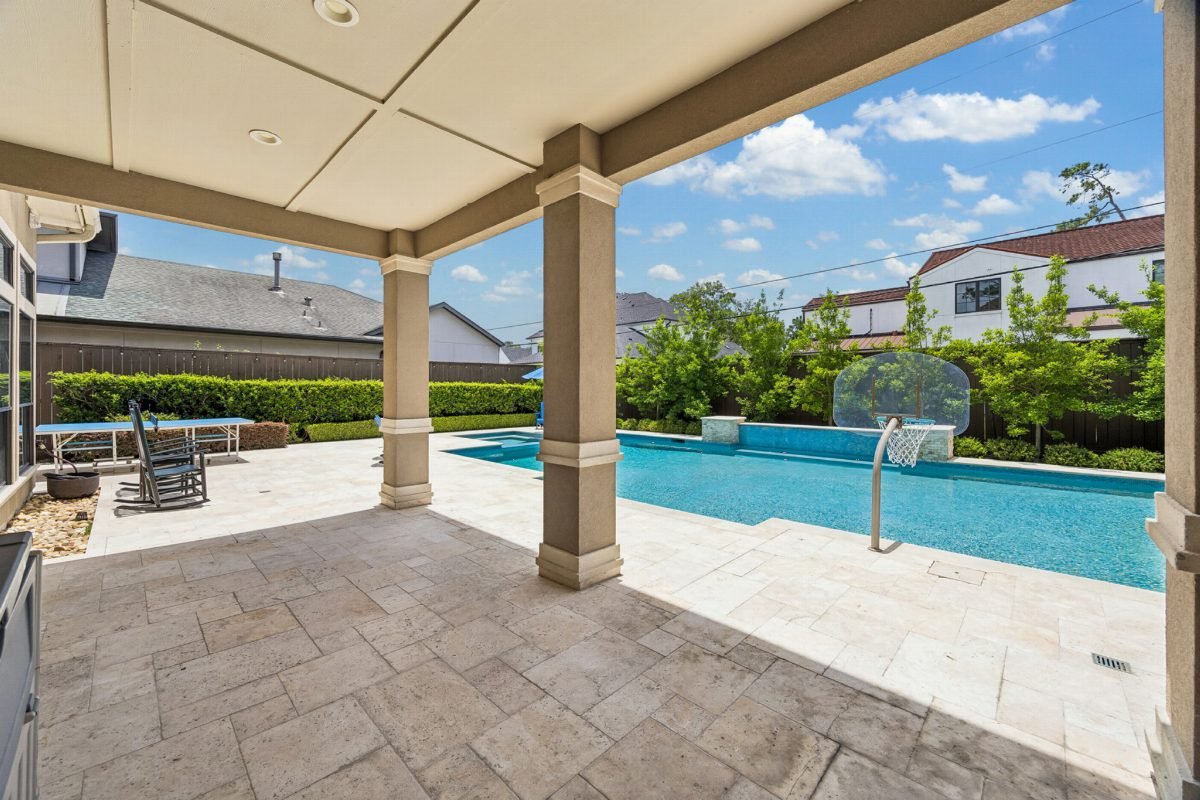 Covered Slate and Poolside Calm