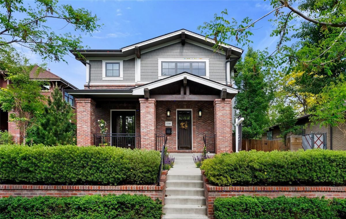 Gray Shingles and Red Brick