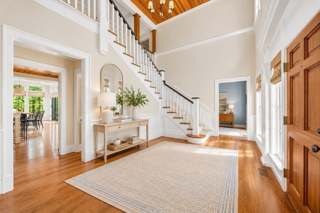 Warm Oak and White Stairway