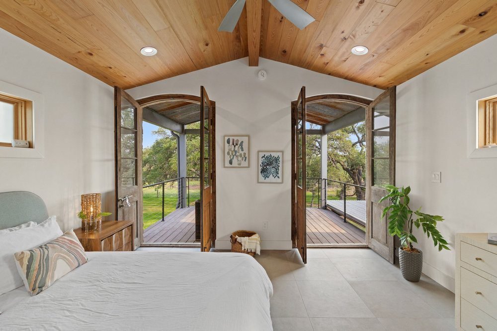 Cedar Arches and White Linens