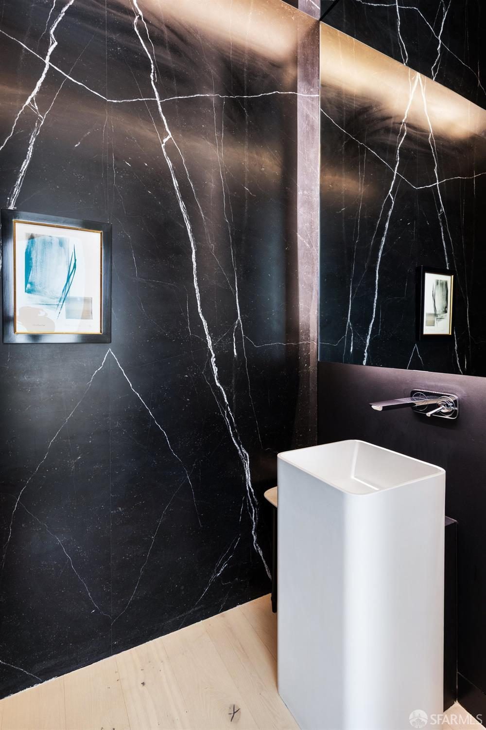 Obsidian Marble and Matte White