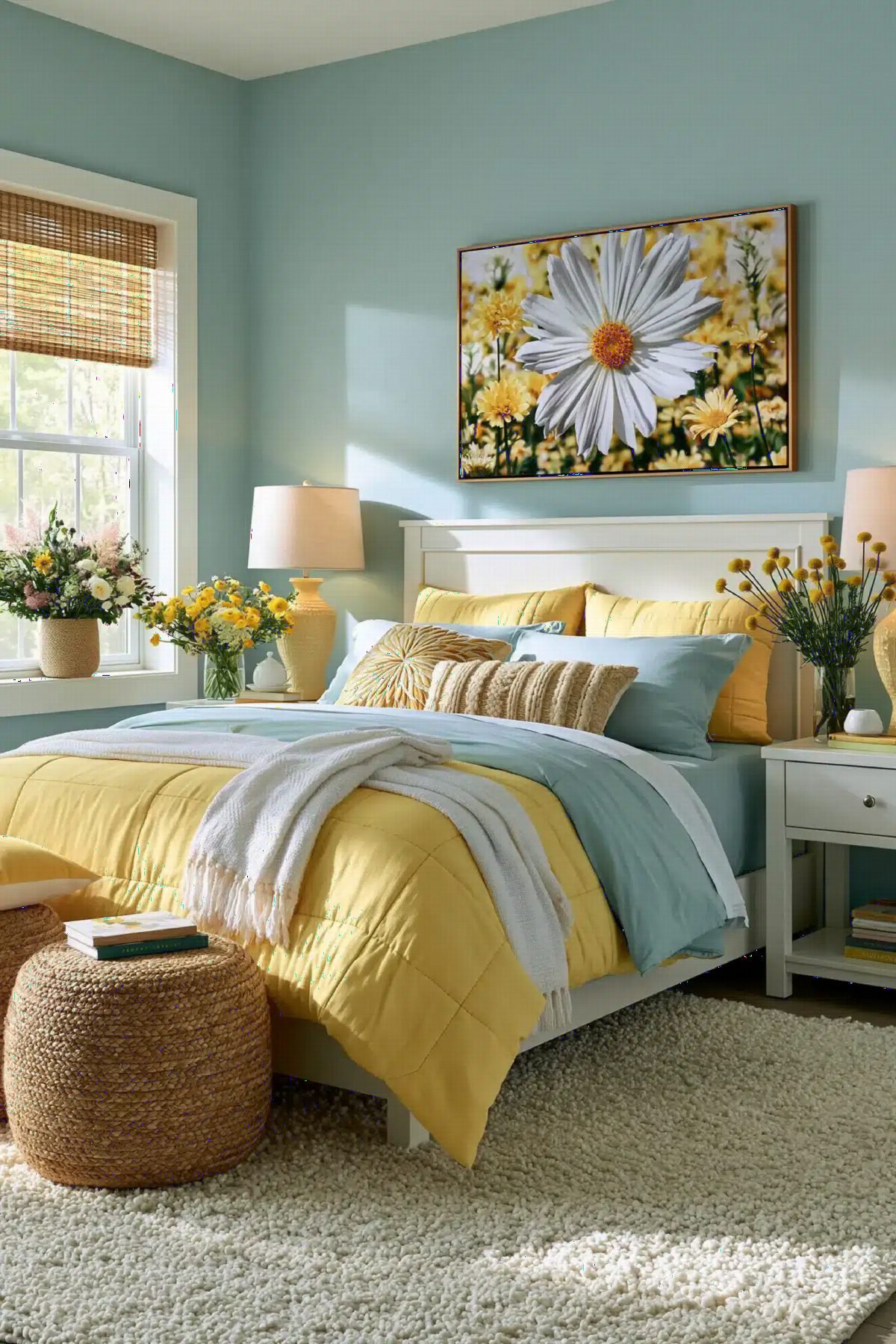 Seafoam Walls and Sun-Drenched Linens