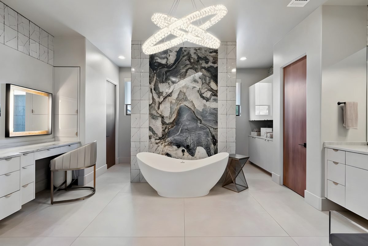 Vessel Tub and Marble Drama