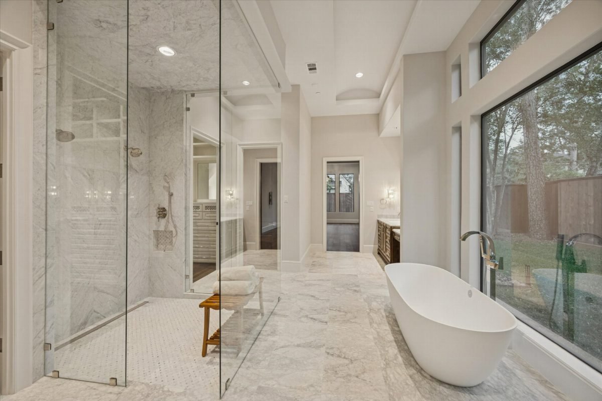 Marble Serenity with Glass Enclosure