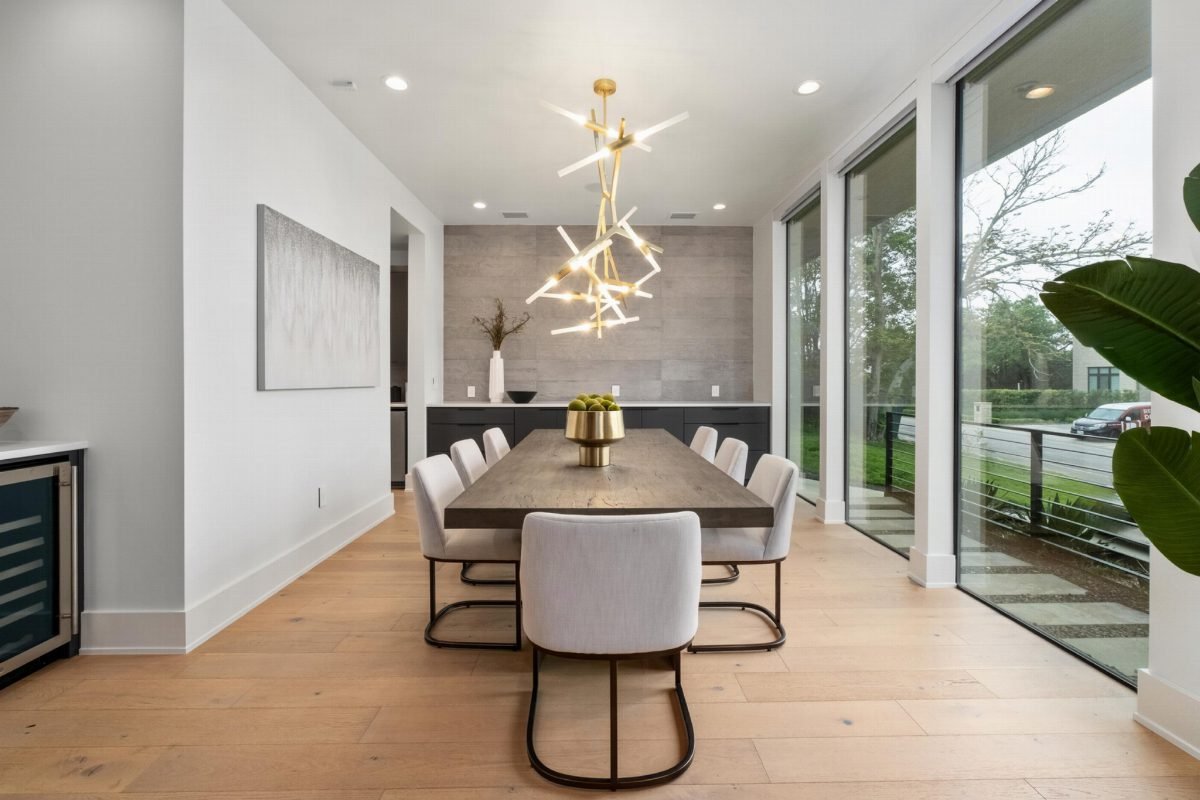 Starburst Light Over Oak Dining