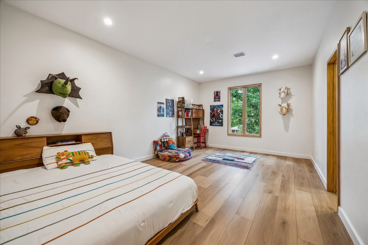 Playful Wood and White Walls