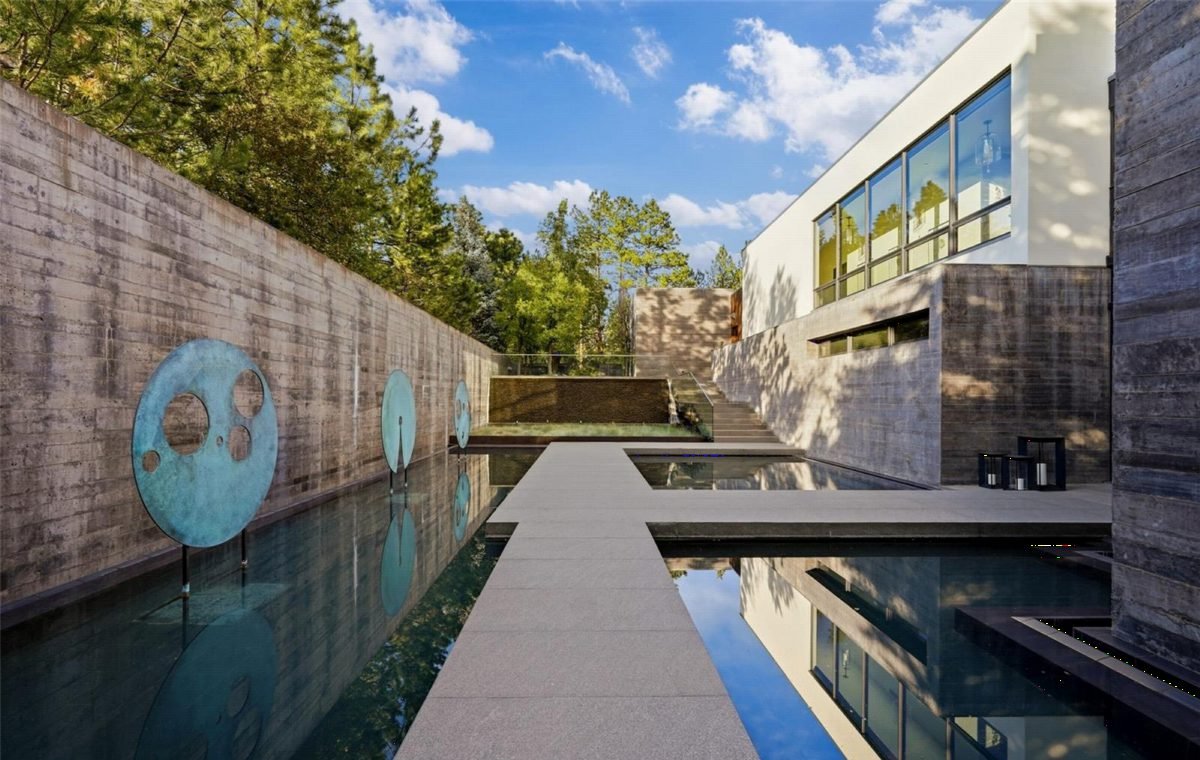 Corten Steel Courtyard Reflections
