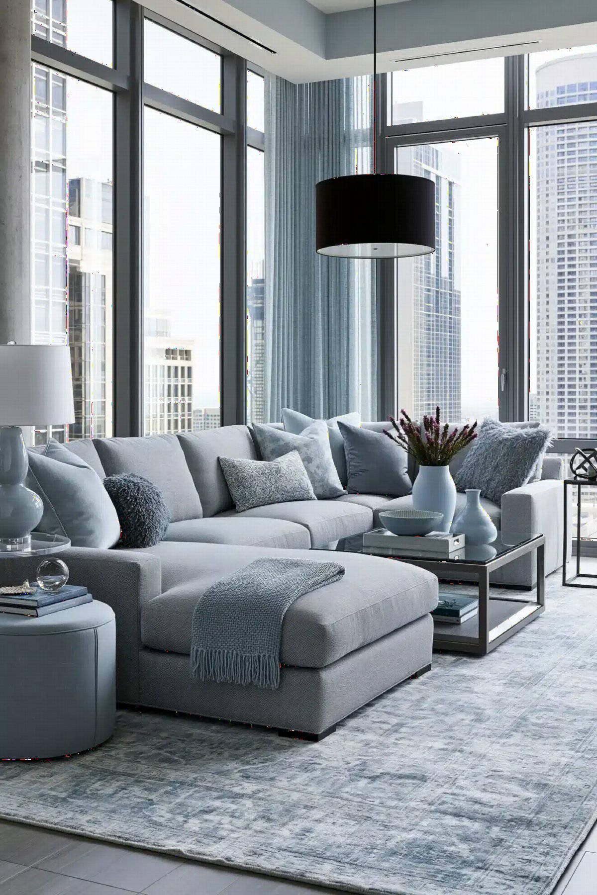 Soft Blue and Grey Textures